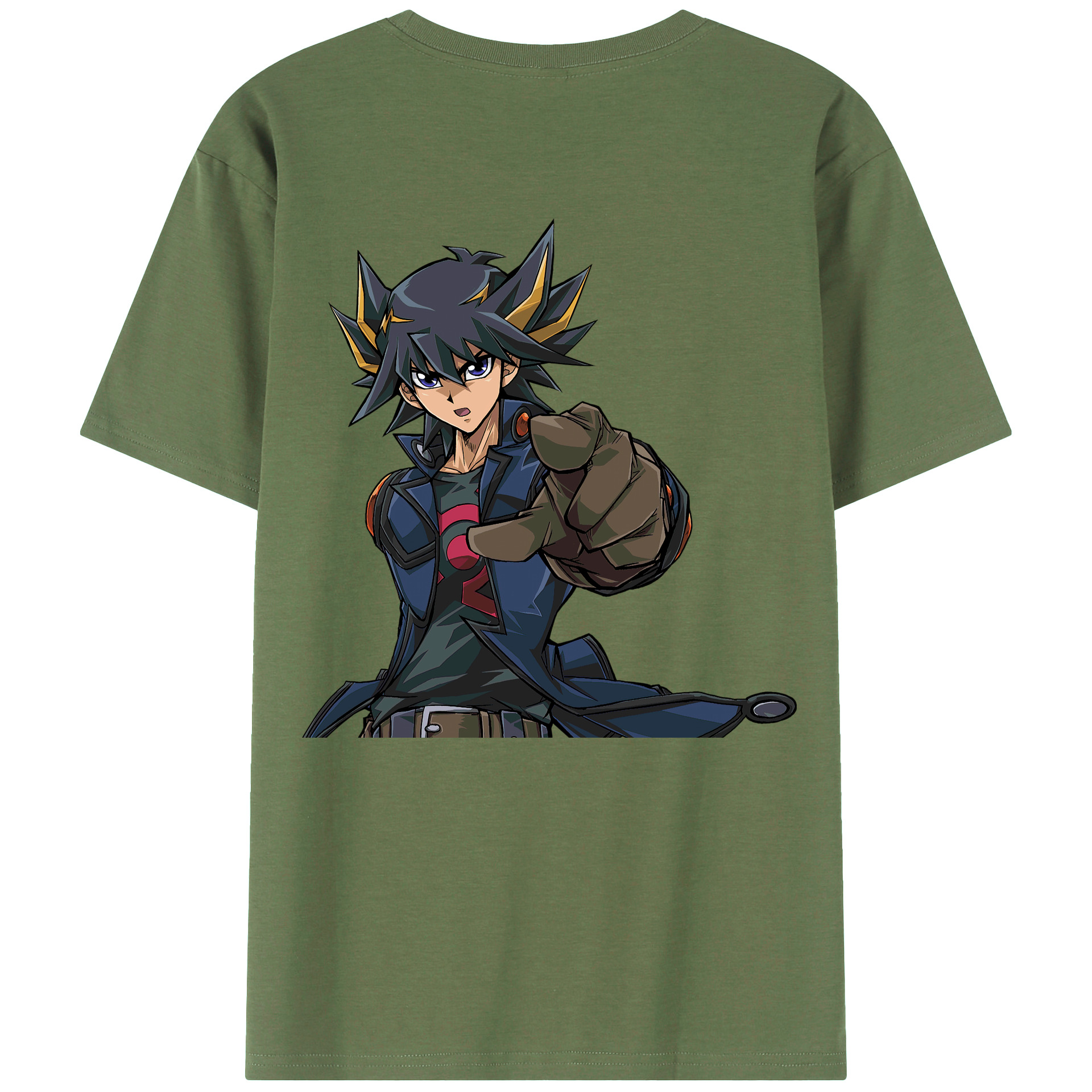 （画像用） 遊☆戯☆王 Yu-Gi-Oh! 綿100％ メンズ半袖Tシャツ（バックプリント） 通気性